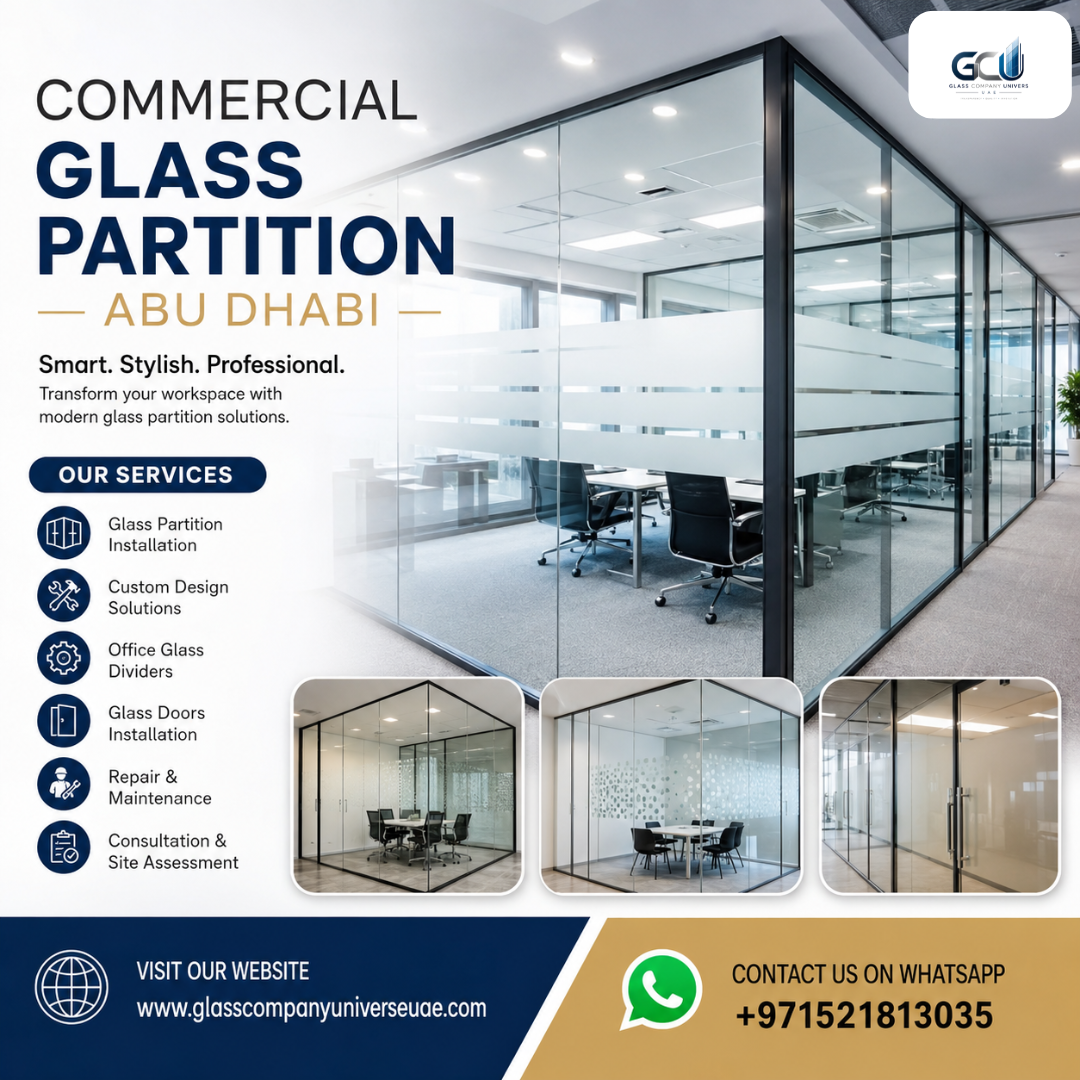 Commercial Glass Partition Abu Dhabi