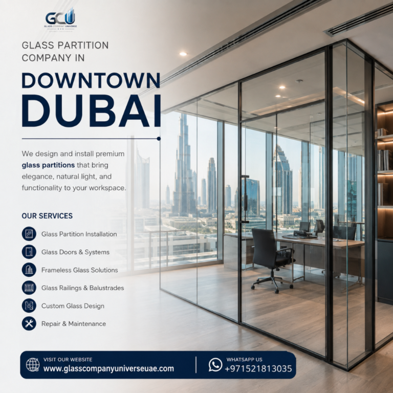 Glass partition company in Downtown Dubai