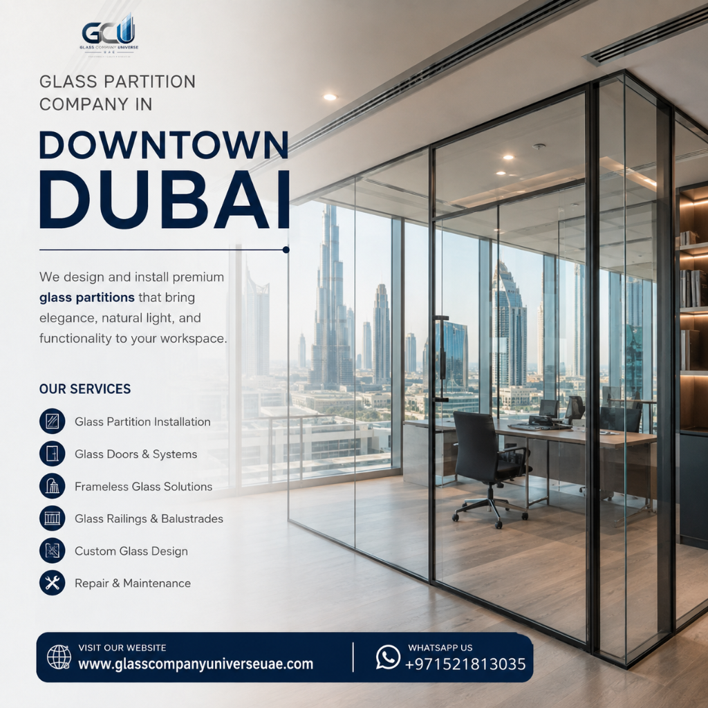 Glass partition company in Downtown Dubai
