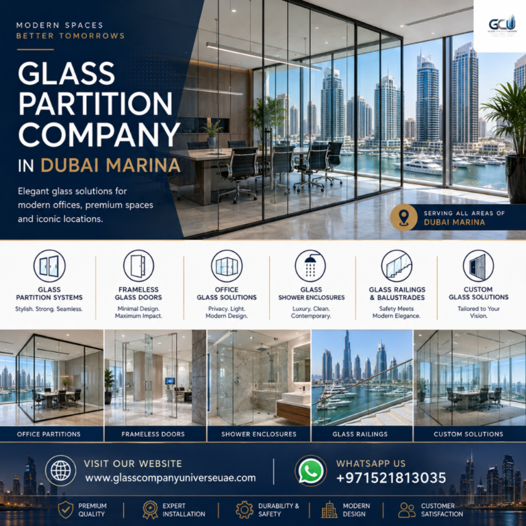 Glass partition company in Dubai Marina