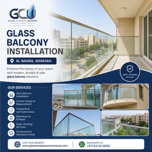 Glass balcony installation Al Nahda Sharjah