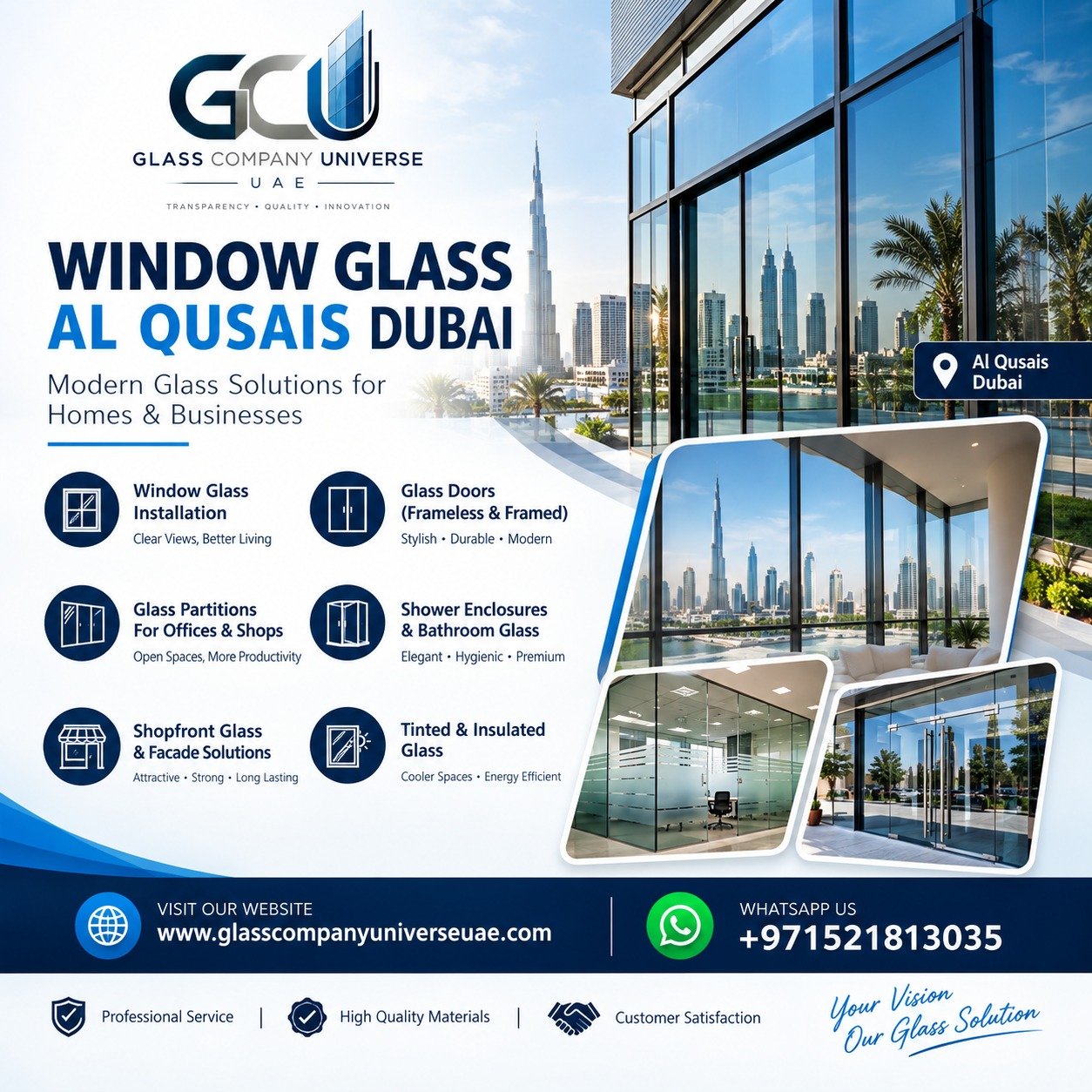 Window Glass Al Qusais Dubai