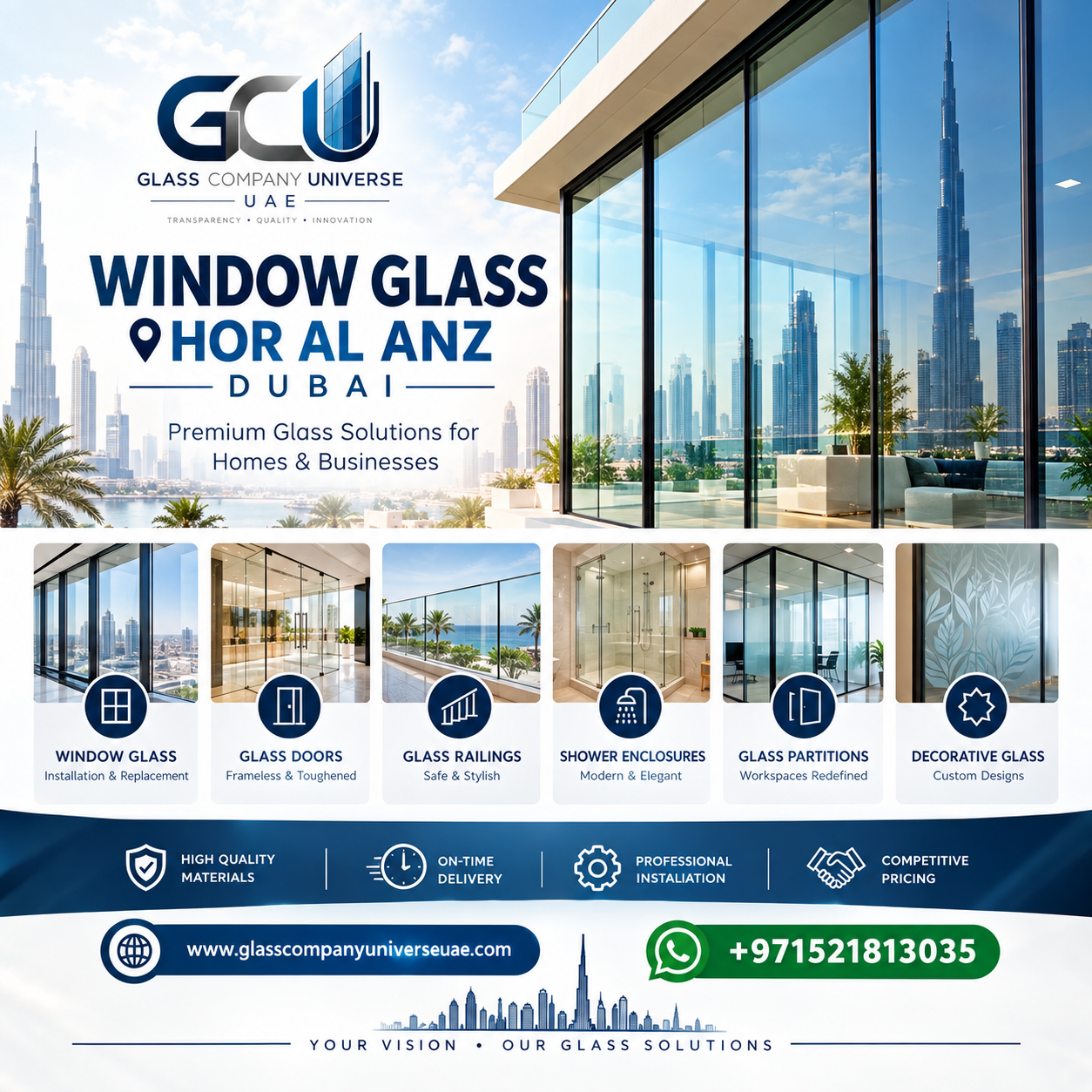 Window Glass Hor Al Anz Dubai